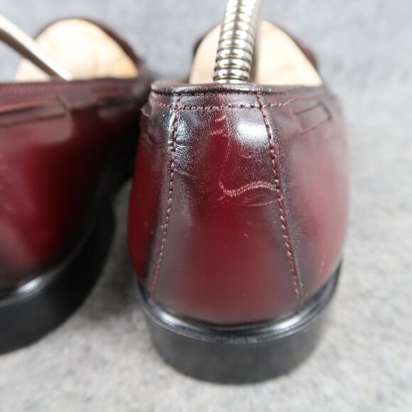 HH Brown Shoes Mens 9 Loafer Tassel Dress Handcrafted Water Mocs Leather Vintage - Picture 6 of 16